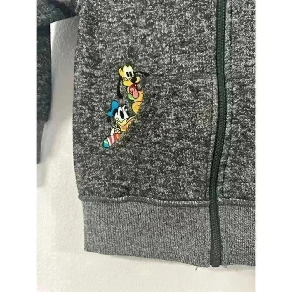 Walt Disney World Parks Youth Lg Hoodie Jacket Mickey Goofy All Embroidered 2019